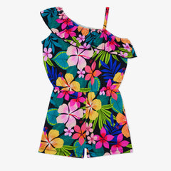 Jungle Blooms Asymmetrical Romper