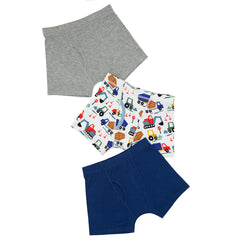 Construction Boy's Bamboo Viscose Boxer Brief Underwear - 3 Pack