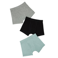 Solid Boy's Bamboo Viscose Boxer Brief Underwear - 3 Pack