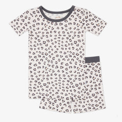 Luxe Leopard Two-Piece Short Sleeve & Shorts Pajama Set