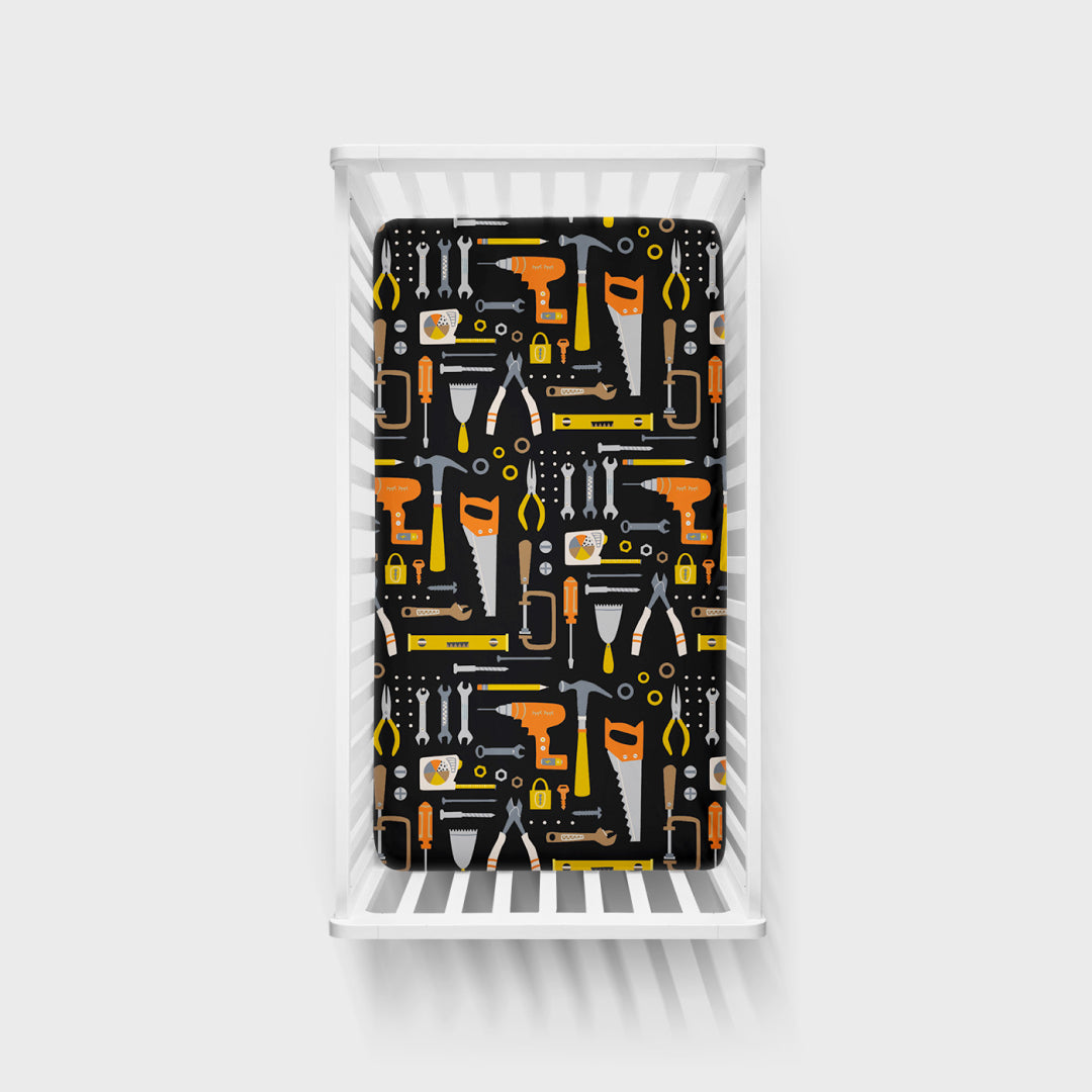 Little Builders Fitted Crib Sheet