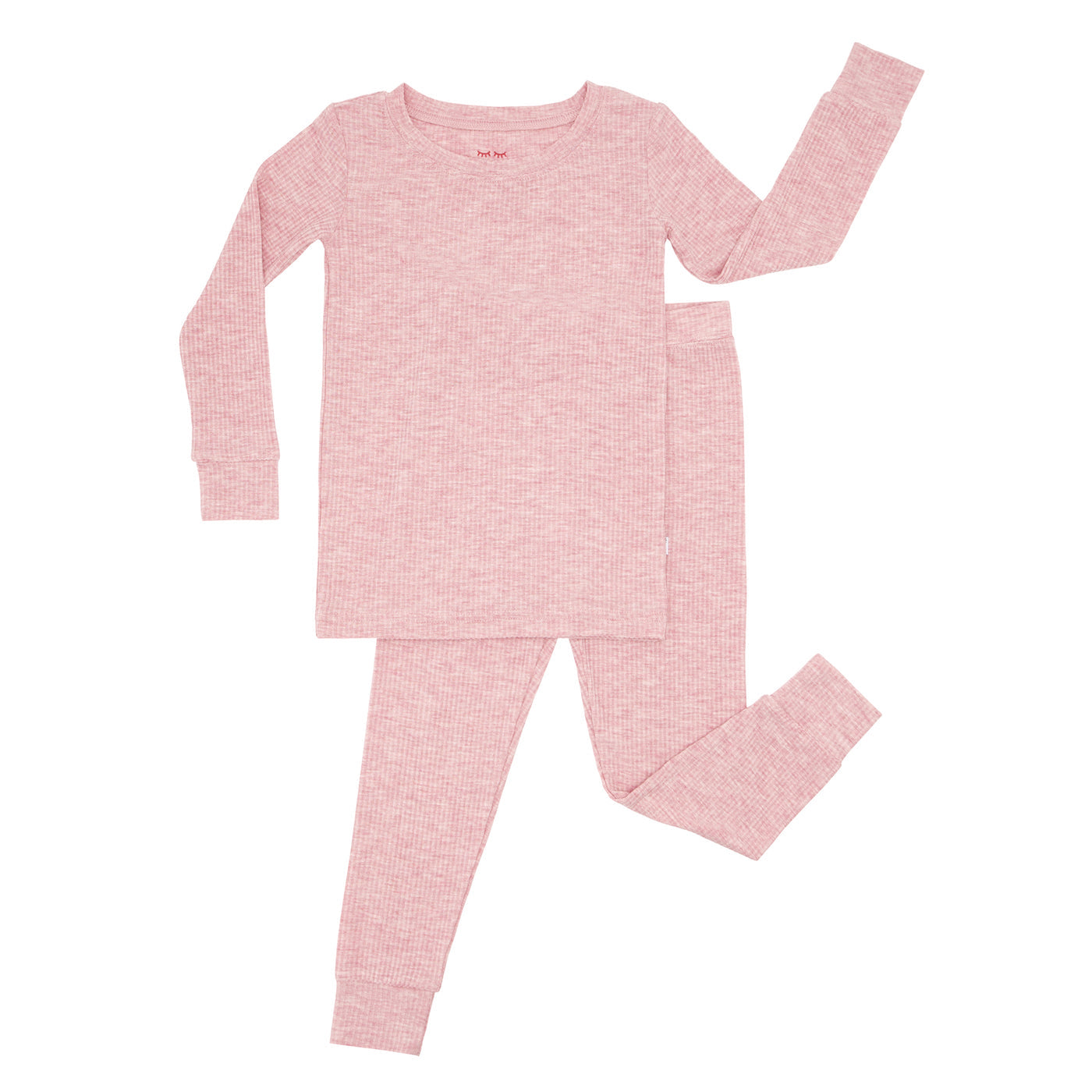 Heather Mauve Ribbed Two-Piece Pajama Set
