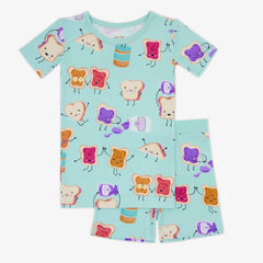 Lunch Buddies Two-Piece Short Sleeve & Shorts Pajama Set