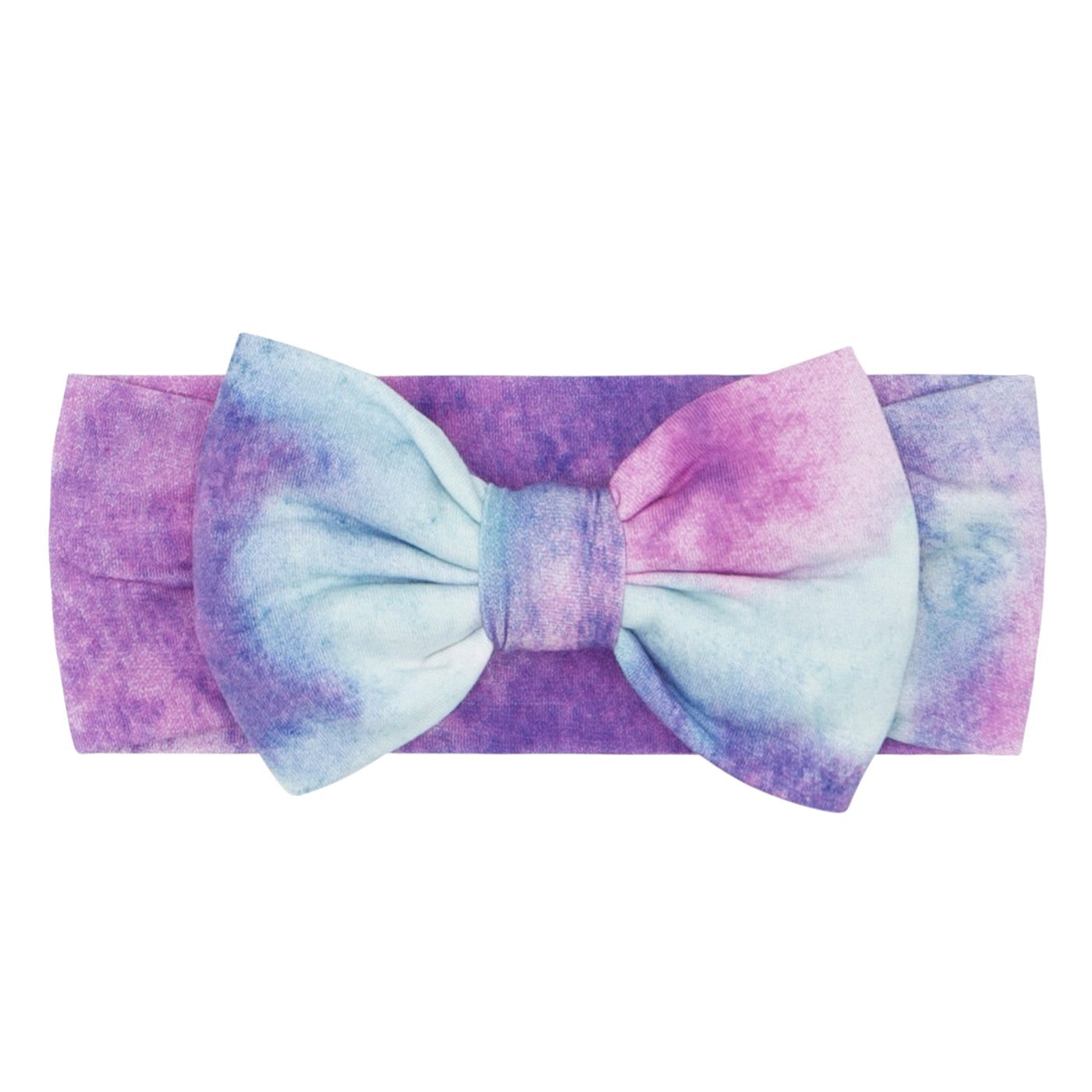 Purple Watercolor Luxe Bow Headband