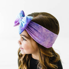 Purple Watercolor Luxe Bow Headband