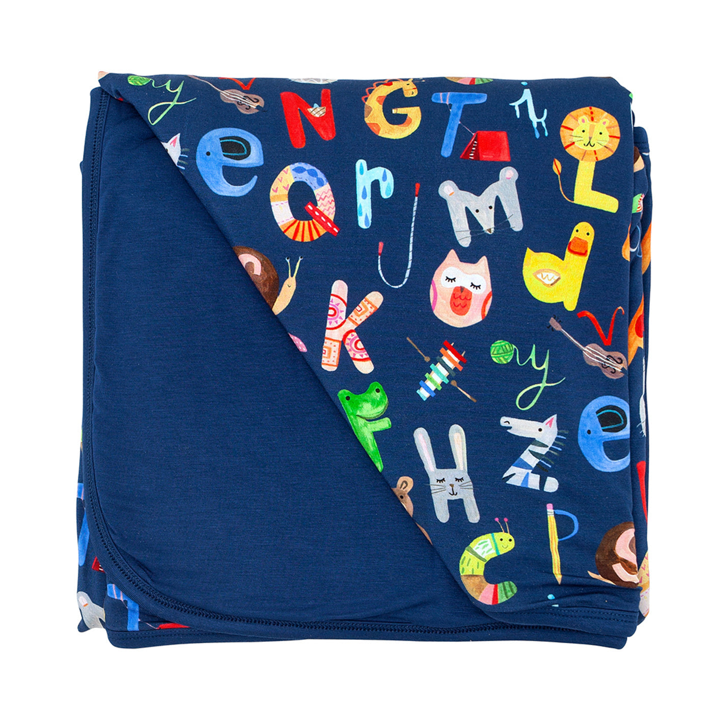 Navy Alphabet Friends Large Cloud Blanket®