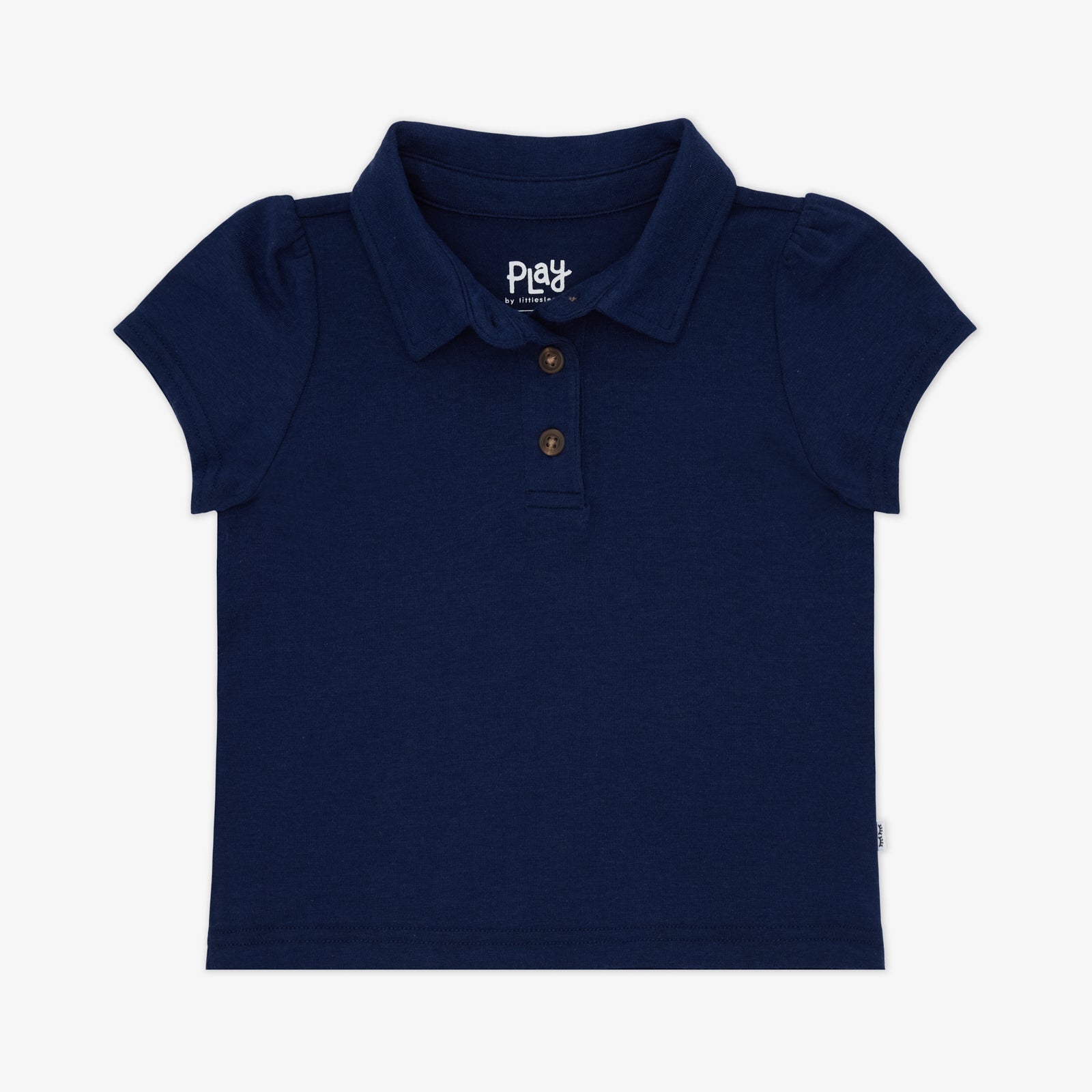 Classic Navy Puff Sleeve Polo