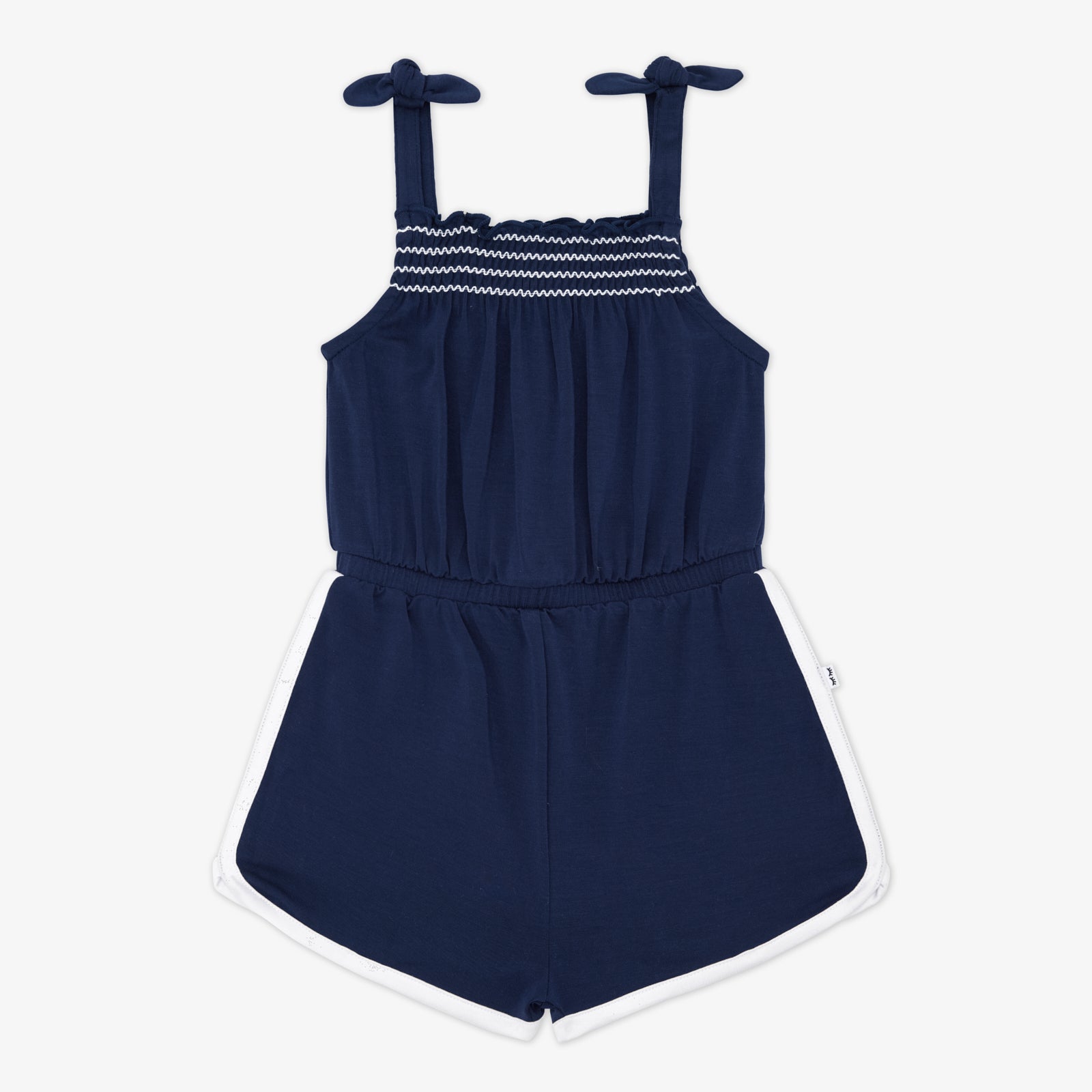 Classic Navy Smocked Romper