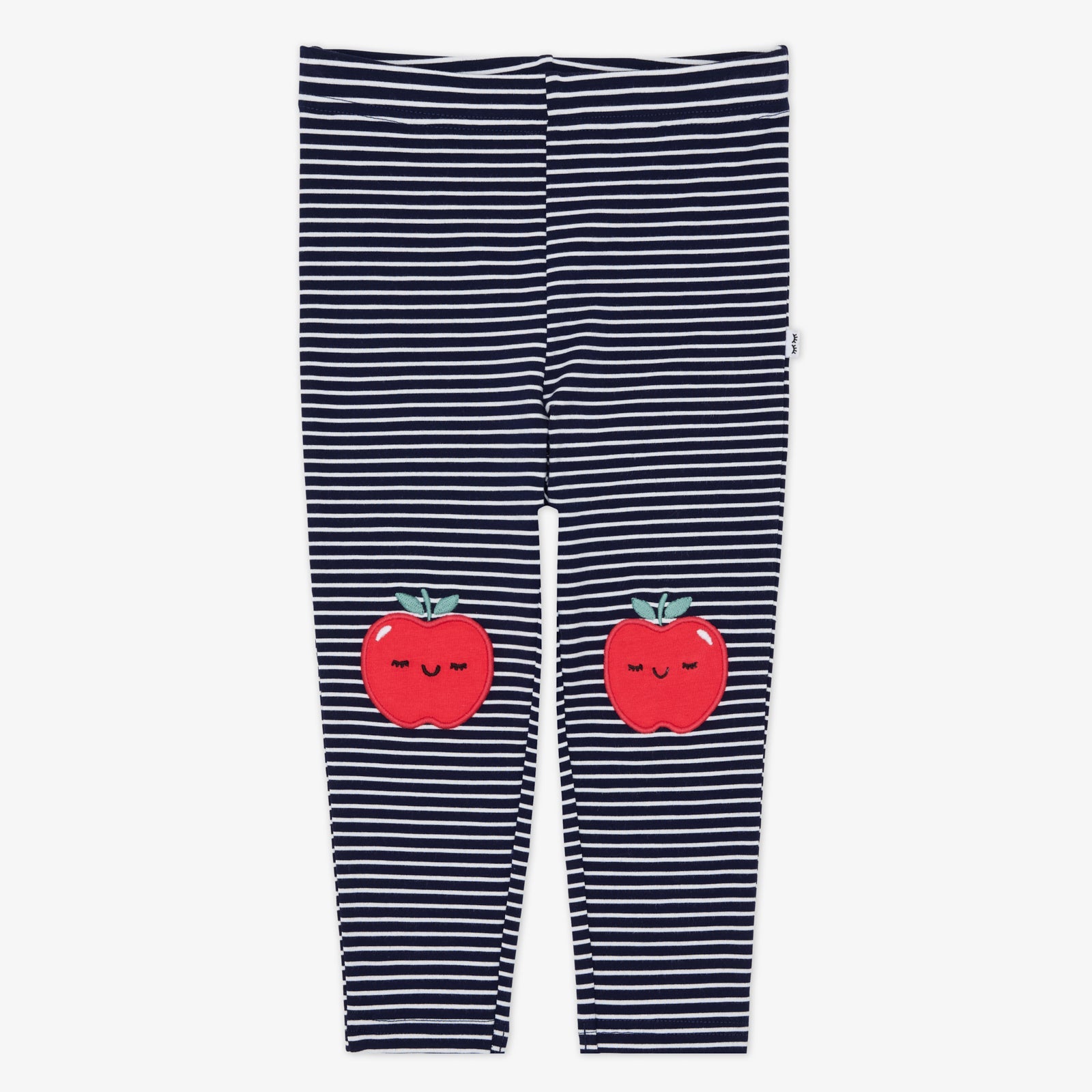 Mini Navy Stripe Apple Patch Legging