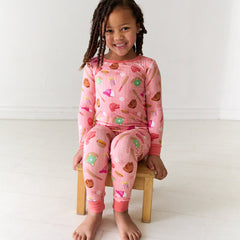 Pink All Stars Two-Piece Pajama Set