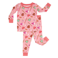 Pink All Stars Two-Piece Pajama Set
