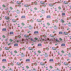 Pink Camp Sleepies Twin Sheet Set