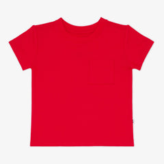 Candy Red Relaxed Pocket Tee
