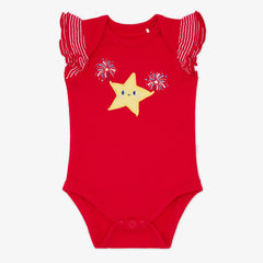 Candy Red Firework Flutter Bodysuit