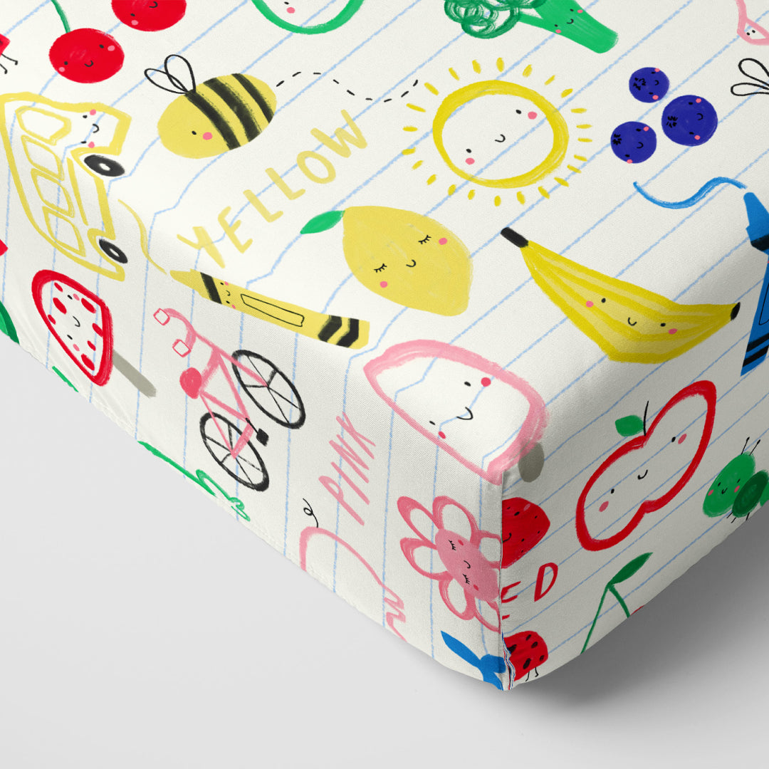 Coloring Crew Fitted Crib Sheet