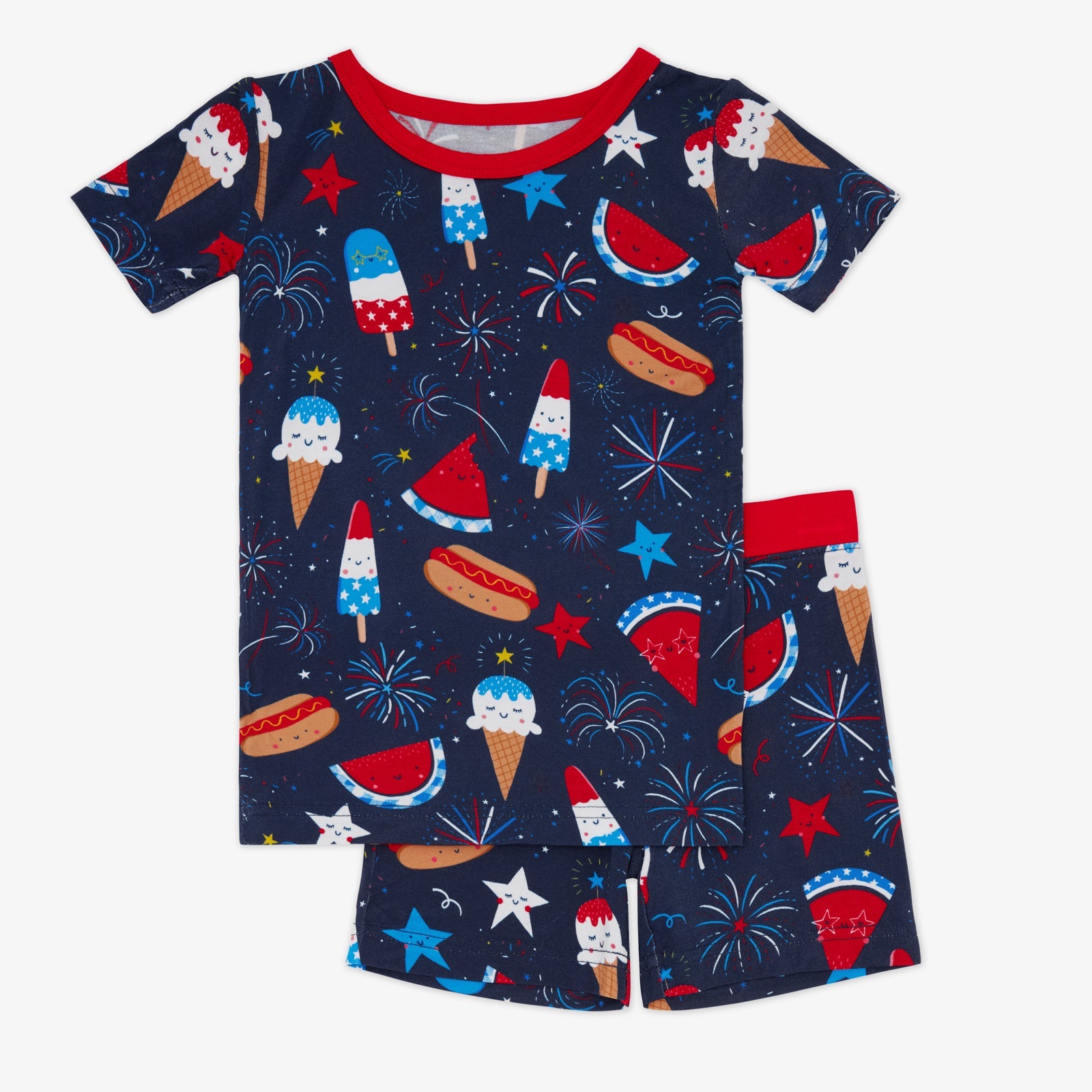 Snacks & Sparkles Two-Piece Short Sleeve & Shorts Pajama Set