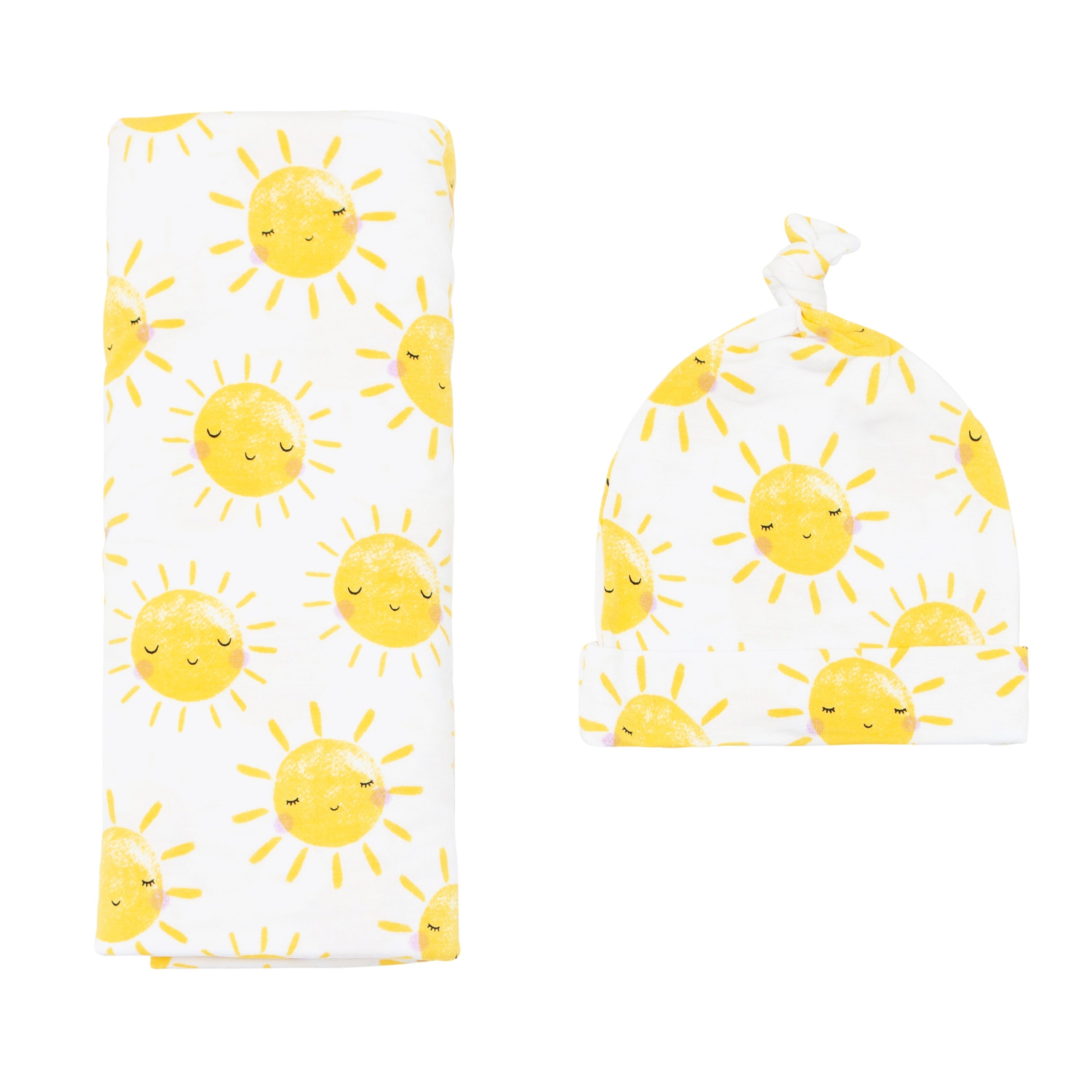 Sunshine Swaddle & Hat Set