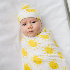 Sunshine Swaddle & Hat Set