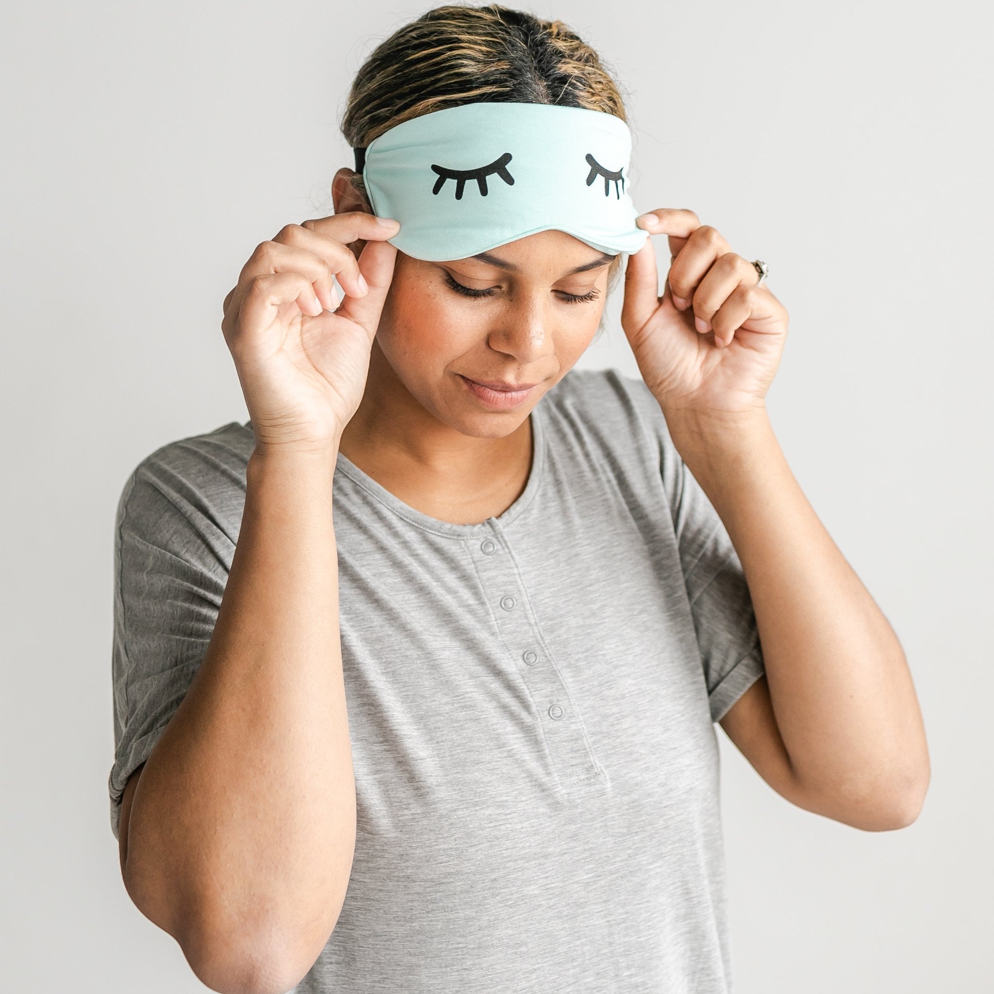 Adult Aquamarine Bamboo Sleep Mask