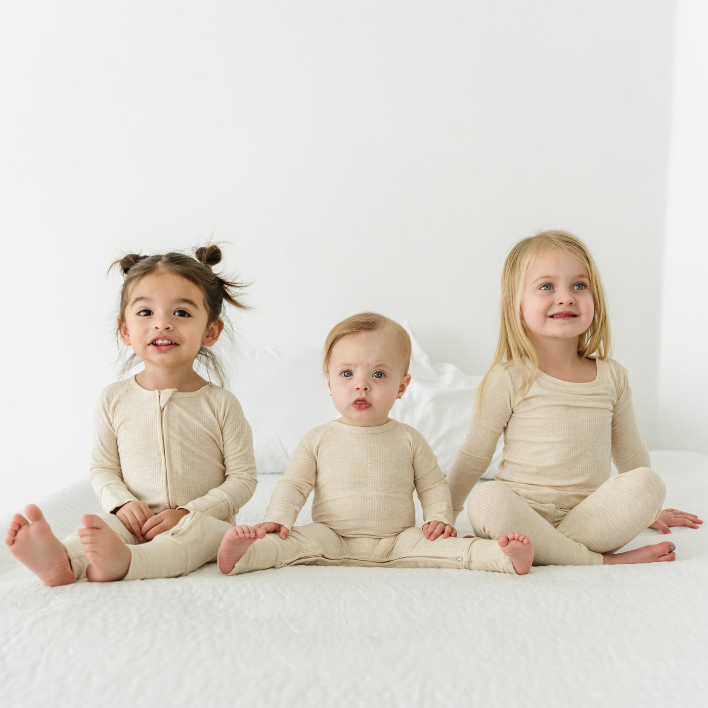 Heather Oatmeal Ribbed Zippy