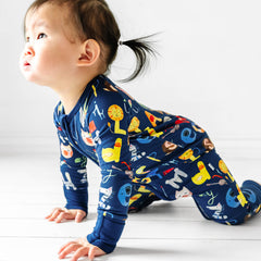 Navy Alphabet Friends Zippy