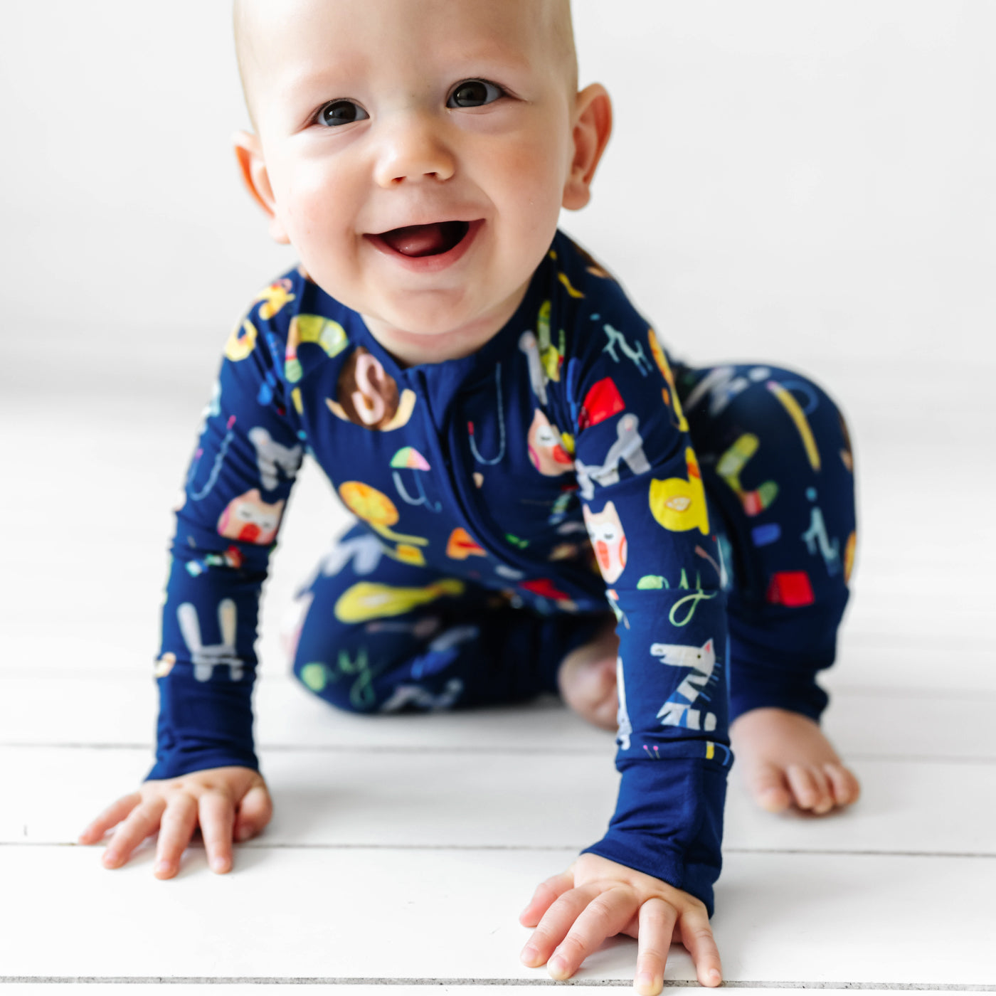 Navy Alphabet Friends Zippy